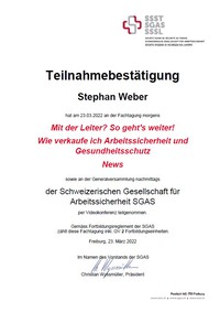 Weiterbildungen - SGAS Fachtagung 23.3.2022
